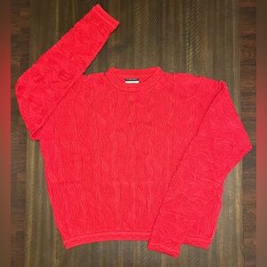 Rare Vintage 100% Authentic Coogi Red/Maroon Sweater Size Large